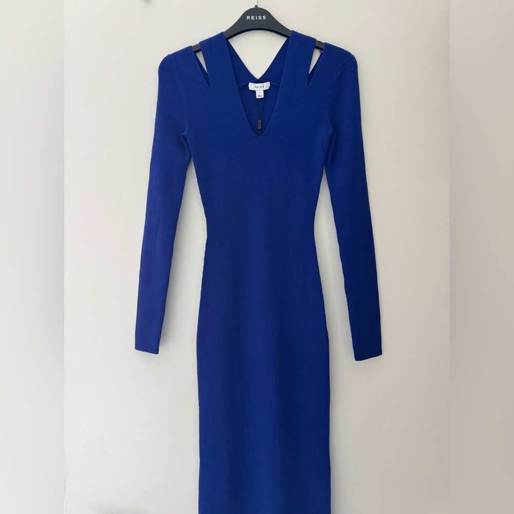 Reiss Ava 💙 Rib Knit Dress - Picture 5 of 7
